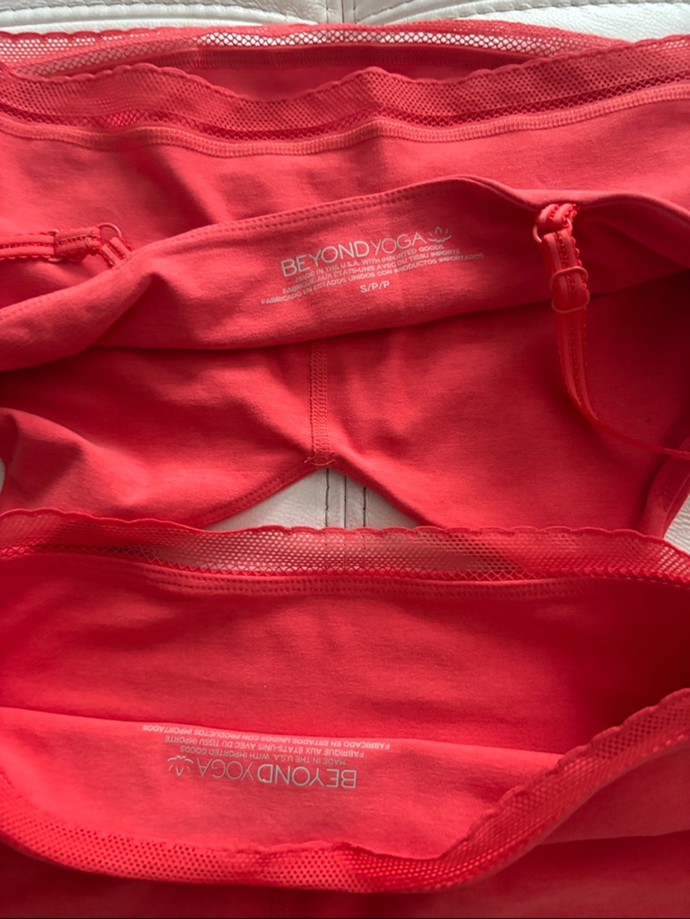Beyond Yoga Coral-Red Seamless Workout Leggings